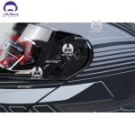 کلاه کاسکت فک متحرک بلوتوث دار ردلاین کد 960 مدل matt black grey overture - تصویر 8