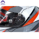 کلاه کاسکت فک متحرک ردلاین کد 960 مدل braight black red warframe - تصویر 8