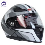 کلاه کاسکت فک متحرک بلوتوث دار ردلاین کد 960 مدل matt black grey warframe - تصویر 2