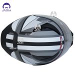 کلاه کاسکت فک متحرک بلوتوث دار ردلاین کد 960 مدل matt black grey warframe - تصویر 6