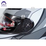 کلاه کاسکت فک متحرک بلوتوث دار ردلاین کد 960 مدل matt black grey warframe - تصویر 8