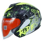 کلاه کاسکت ال اس تو مدل OF573 Twister رنگ مشکی سبز rider