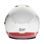 کلاه کاسکت بدون فک فلش مدل 852 glossy pink-white - تصویر 2