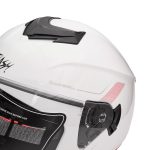 کلاه کاسکت بدون فک فلش مدل 852 glossy pink-white - تصویر 8