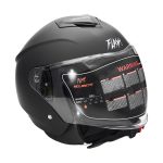 کلاه کاسکت بدون فک فلش مدل 852 matt black - تصویر 4