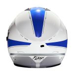 کلاه کاسکت بدون فک فلش مدل 852 glossy white-blue - تصویر 2
