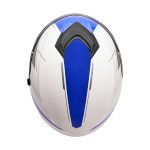 کلاه کاسکت بدون فک فلش مدل 852 glossy white-blue - تصویر 5
