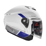 کلاه کاسکت بدون فک فلش مدل 852 glossy blue-white