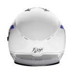 کلاه کاسکت بدون فک فلش مدل 852 glossy blue-white - تصویر 2