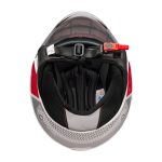 کلاه کاسکت بدون فک فلش مدل 852 glossy red-white - تصویر 6