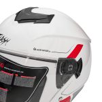 کلاه کاسکت بدون فک فلش مدل 852 glossy red-white - تصویر 8