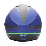 کلاه کاسکت بدون فک فلش مدل 852 matt blue-neon-green - تصویر 2