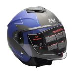 کلاه کاسکت بدون فک فلش مدل 852 matt blue-neon-green - تصویر 4