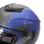 کلاه کاسکت بدون فک فلش مدل 852 matt blue-neon-green - تصویر 8