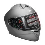 کلاه کاسکت فک متحرک فلش مدل 935Ssv titanium gray - تصویر 5