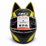 کلاه کاسکت خرگوشی اچ ان جی مدل HNJ 902 Matt Black-Yellow - تصویر 3