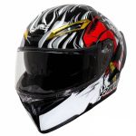 کلاه کاسکت فک متحرک کایک مدل 772 طرح RED JOKER