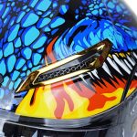 کلاه کاسکت فک متحرک کایک مدل 772 طرح Blue Warcarft
