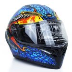 کلاه کاسکت فک متحرک کایک مدل 772 طرح Blue Warcarft